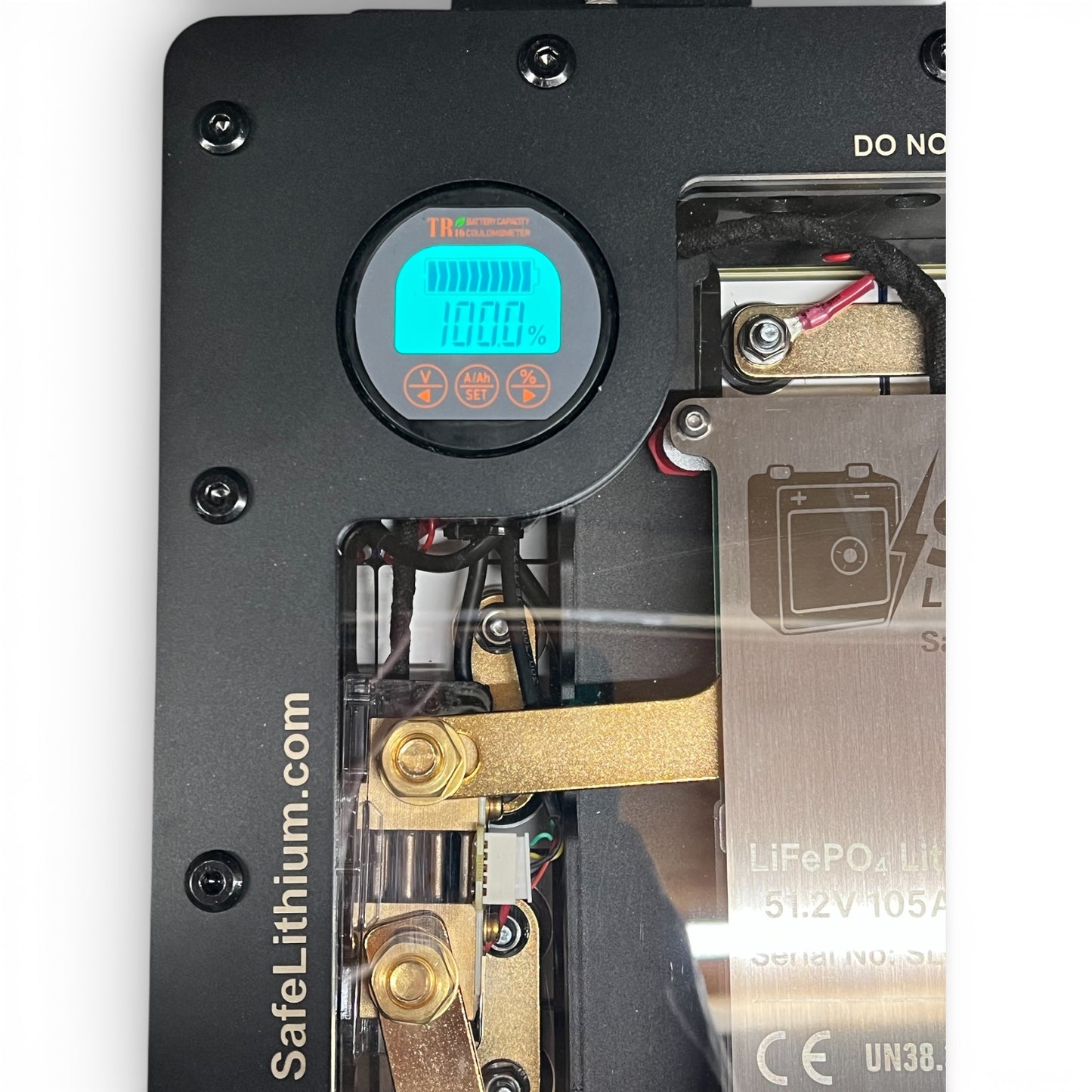Integrated battery status and charge gauge